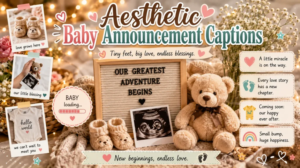 Aesthetic Baby Announcement Captions
