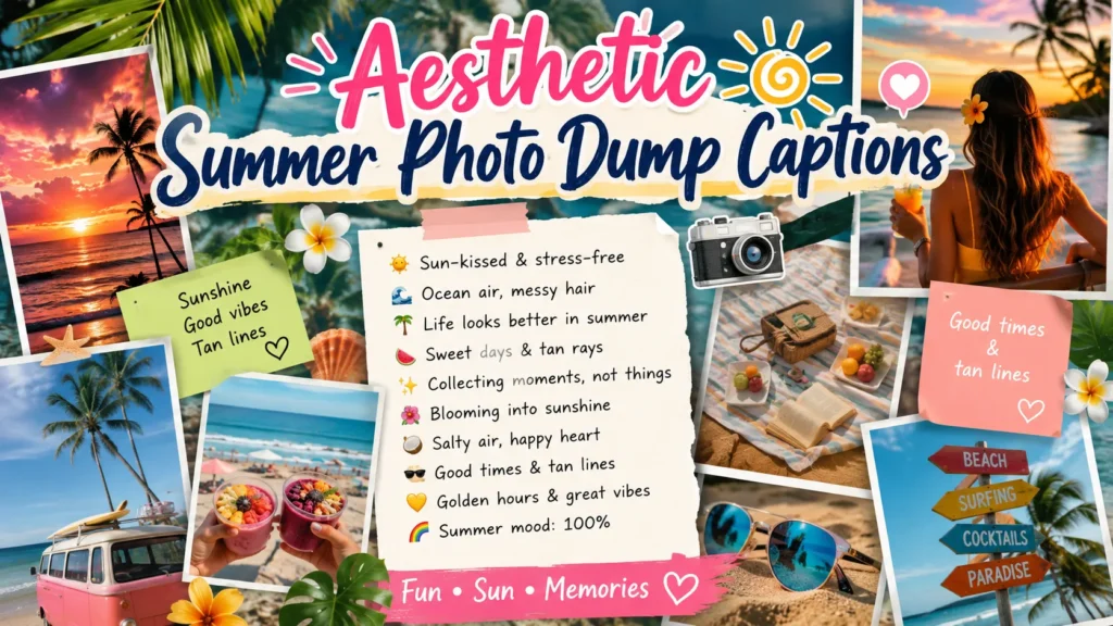 Aesthetic Summer Photo Dump Captions