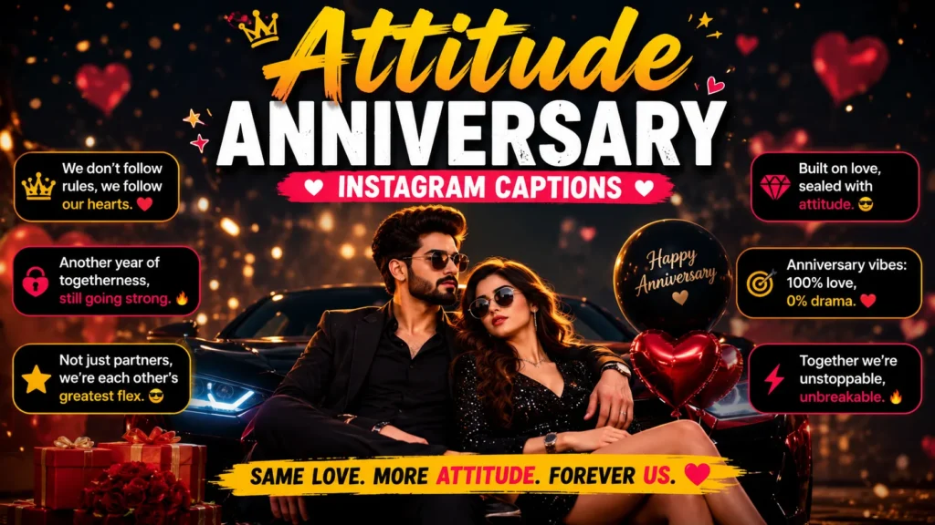 Attitude Anniversary Instagram Captions
