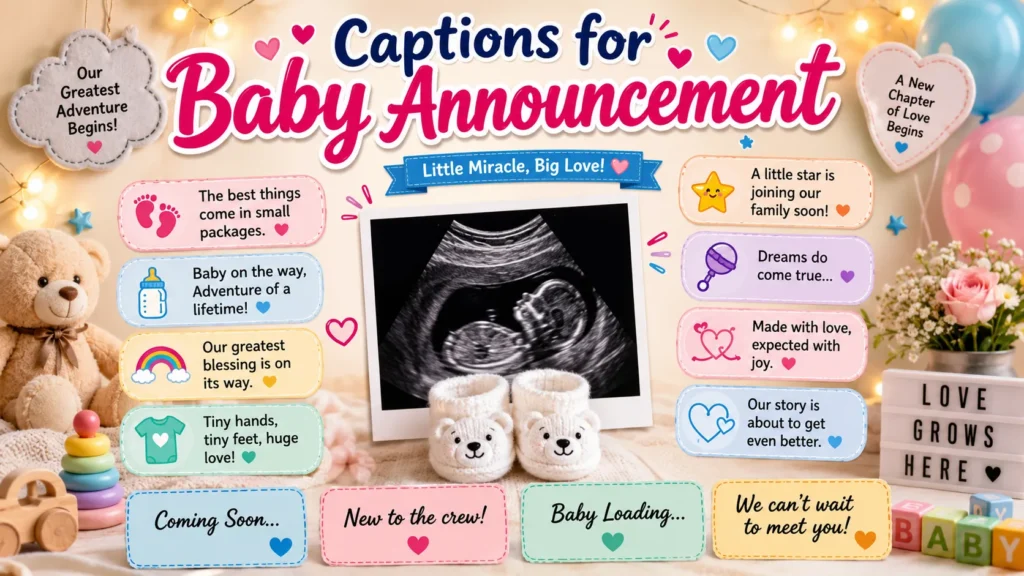 Captions for Baby Announcement
