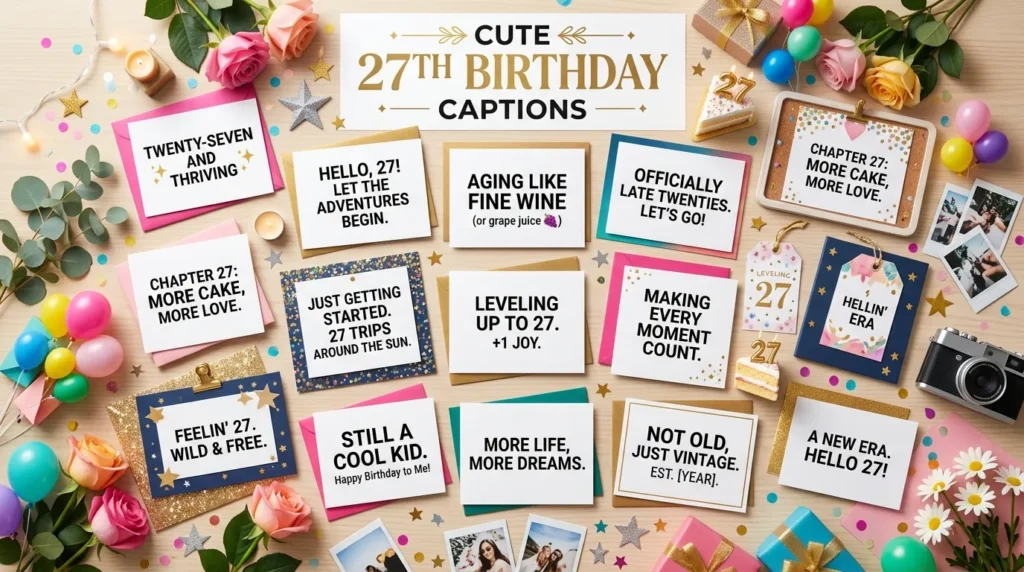 Cute 27th Birthday Captions