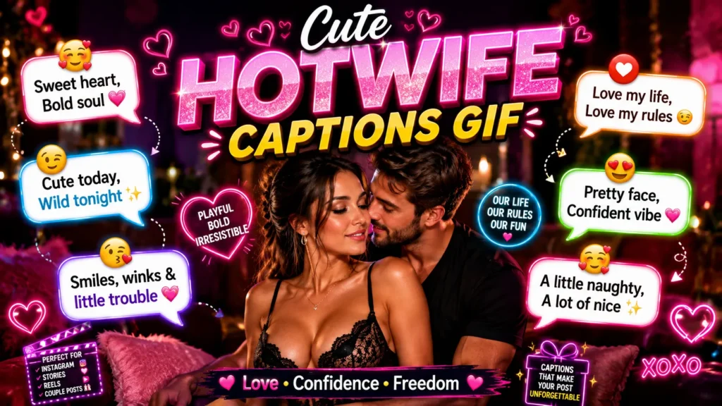 Cute Hotwife Captions GIF 