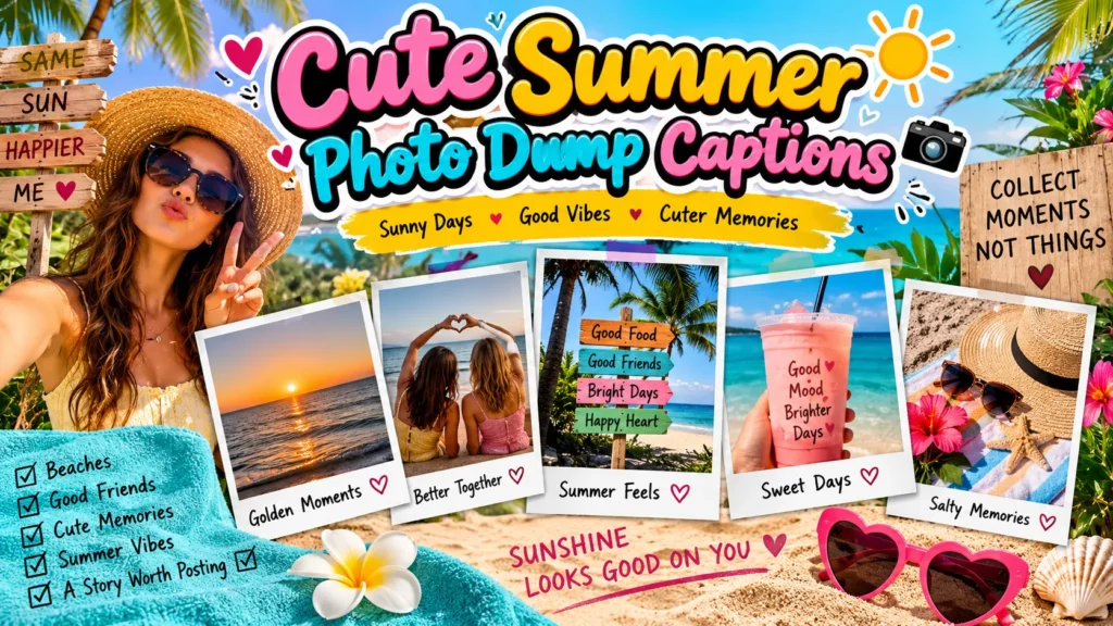 Cute Summer Photo Dump Captions