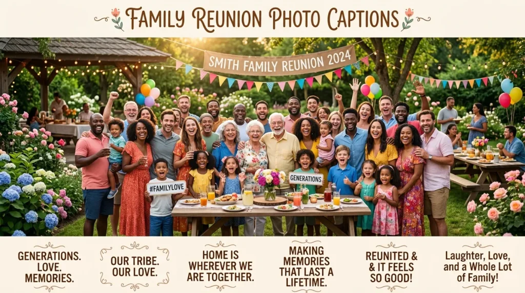 Family Reunion Photo Captions 