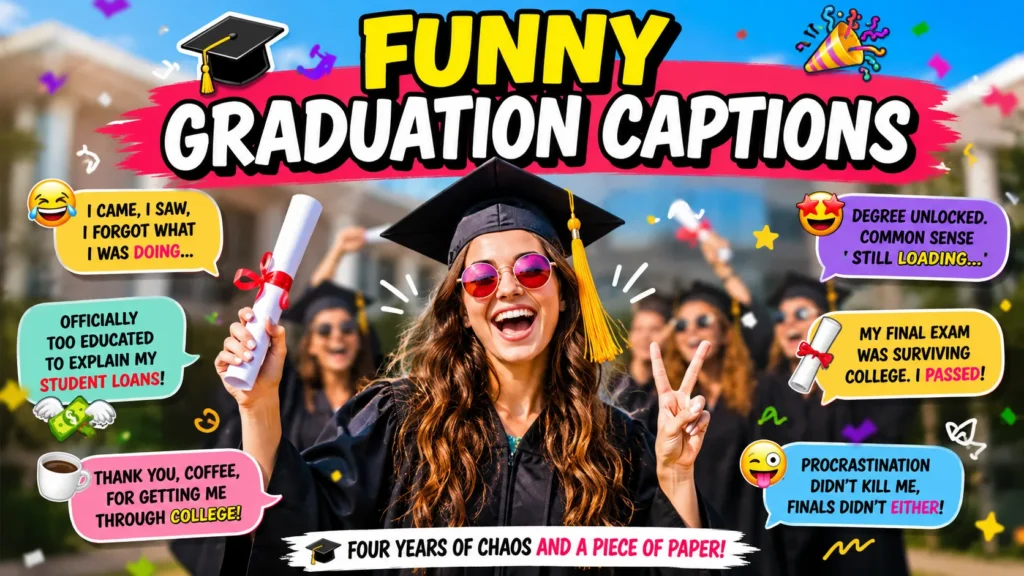 Funny Graduation Captions
