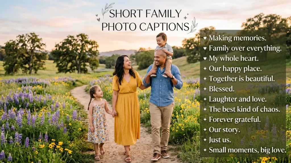 Short Family Photo Captions
