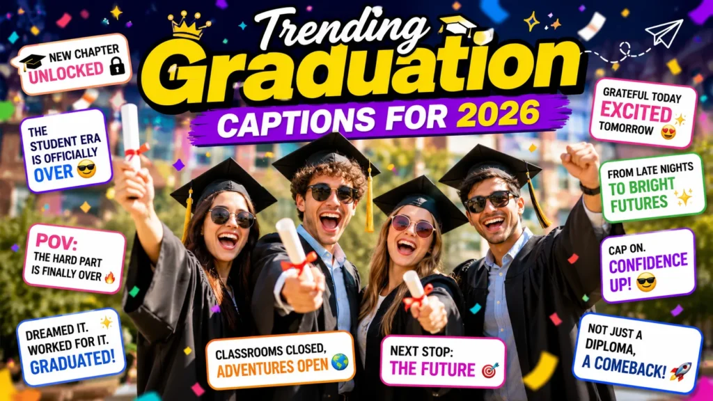 Trending Graduation Captions for 2026
