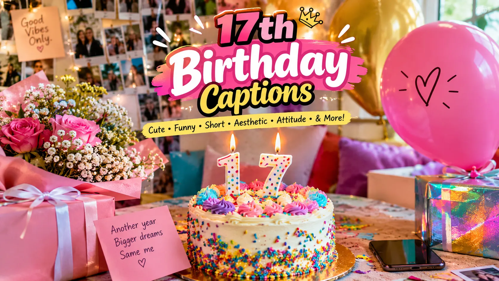 17th Birthday Captions
