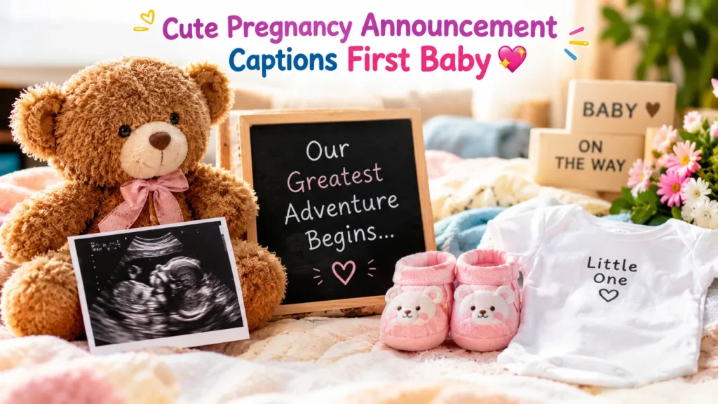 Cute Pregnancy Announcement Captions First Baby 