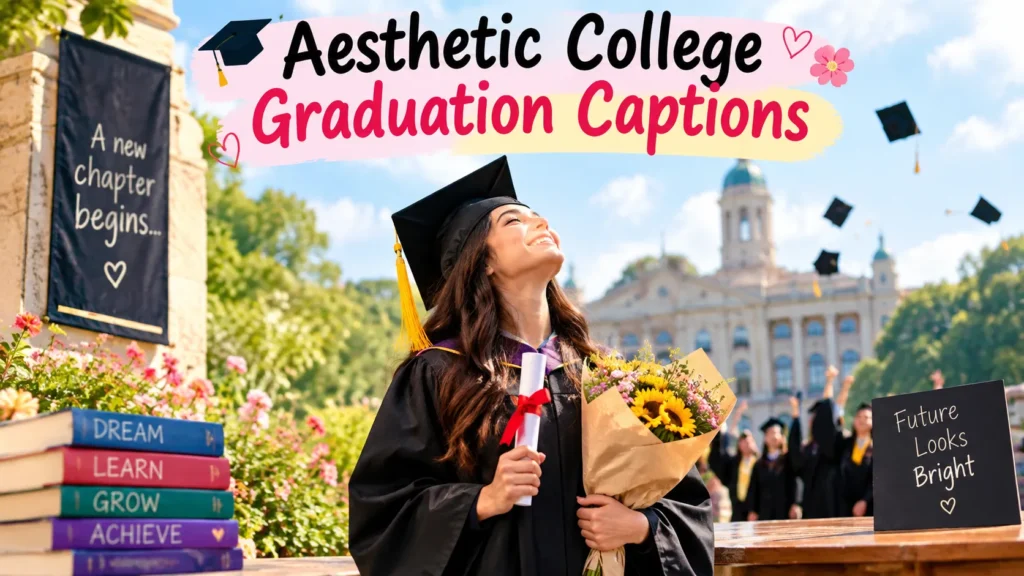 Aesthetic College Graduation Captions 🌸