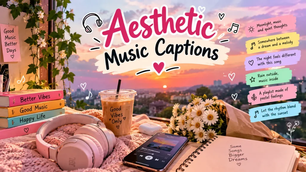 Aesthetic Music Captions 🌸