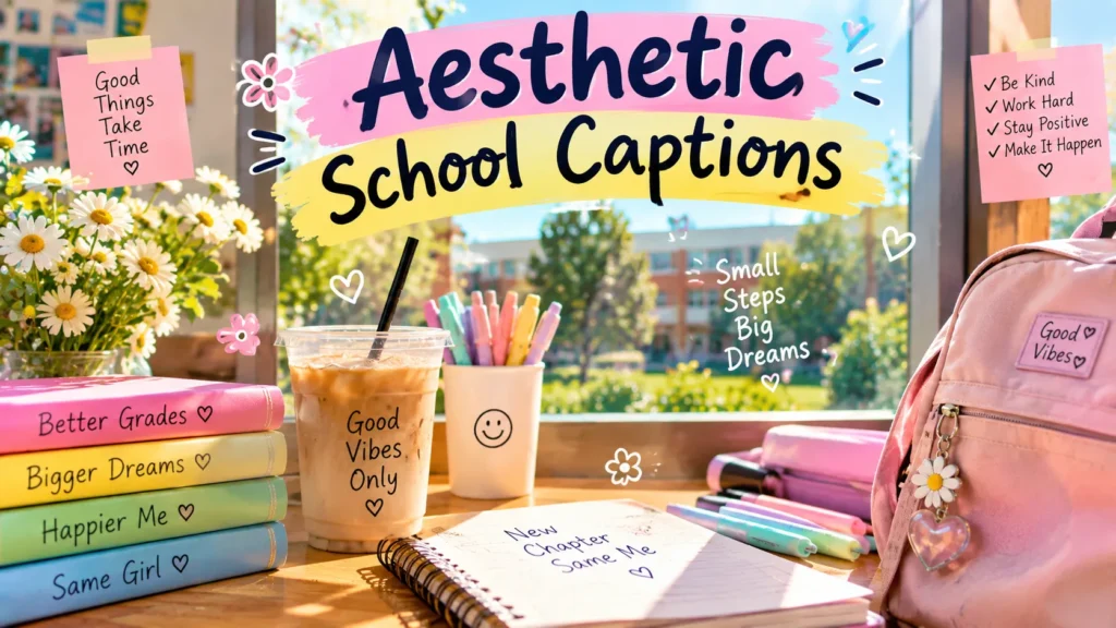 Aesthetic School Captions 🌸
