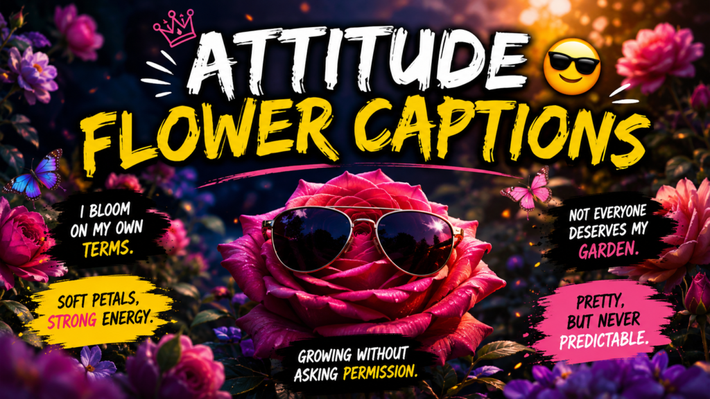 Attitude Flower Captions 
