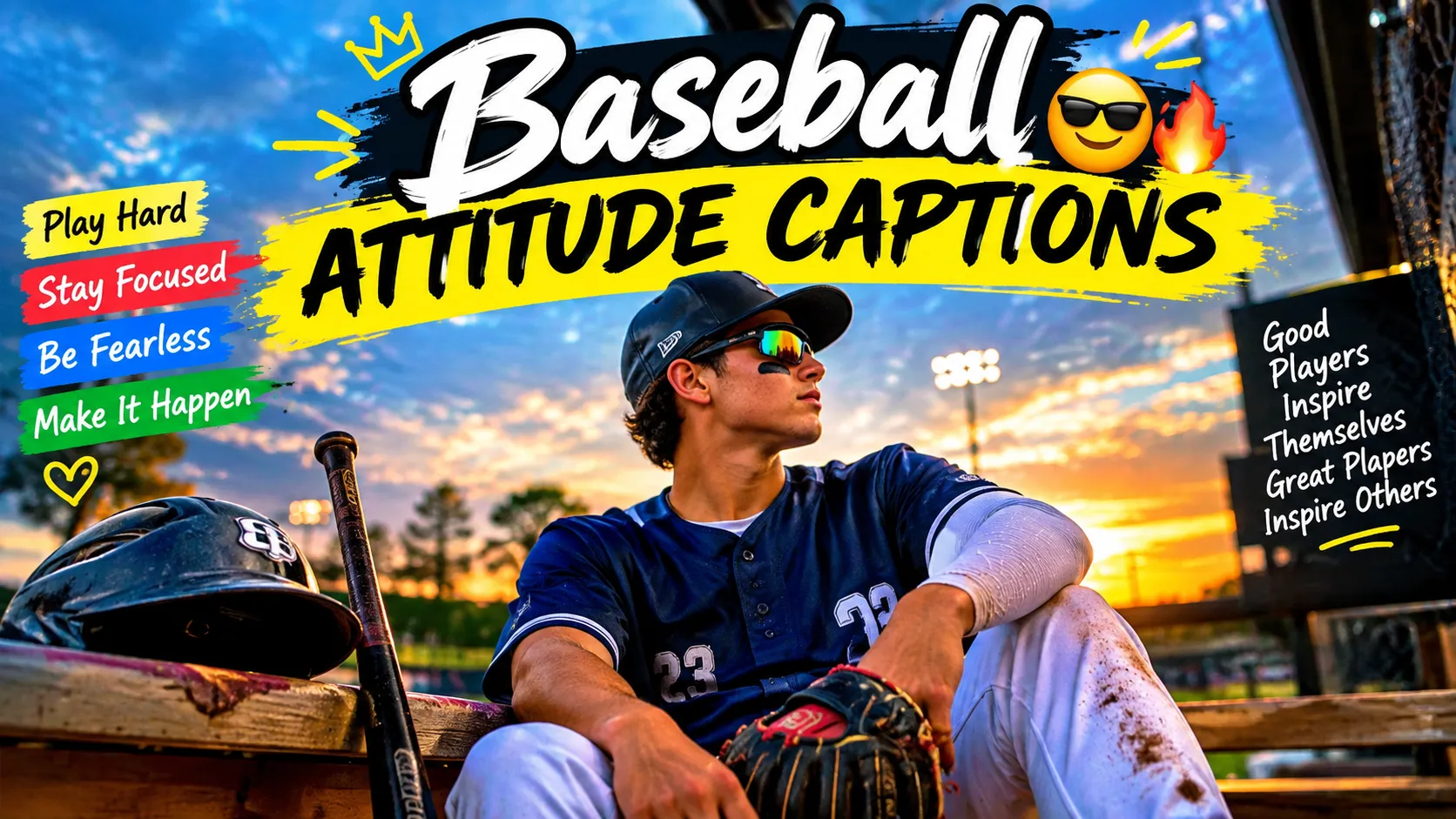 Baseball Attitude Captions 