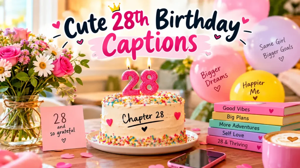 Cute 28th Birthday Captions 