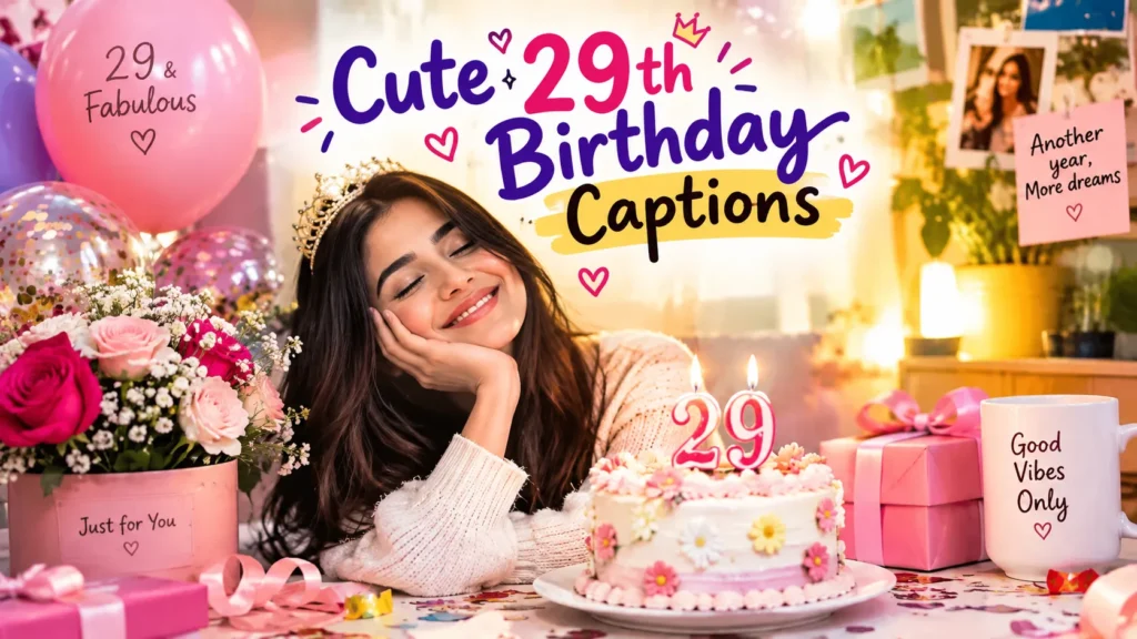 Cute 29th Birthday Captions ๐