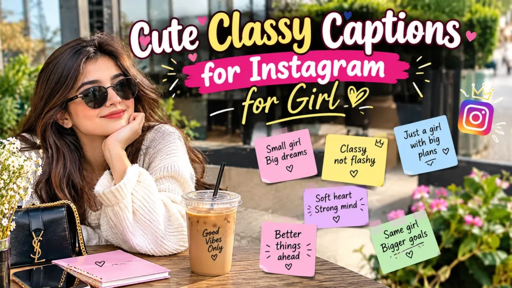 Cute Classy Captions for Instagram for Girl