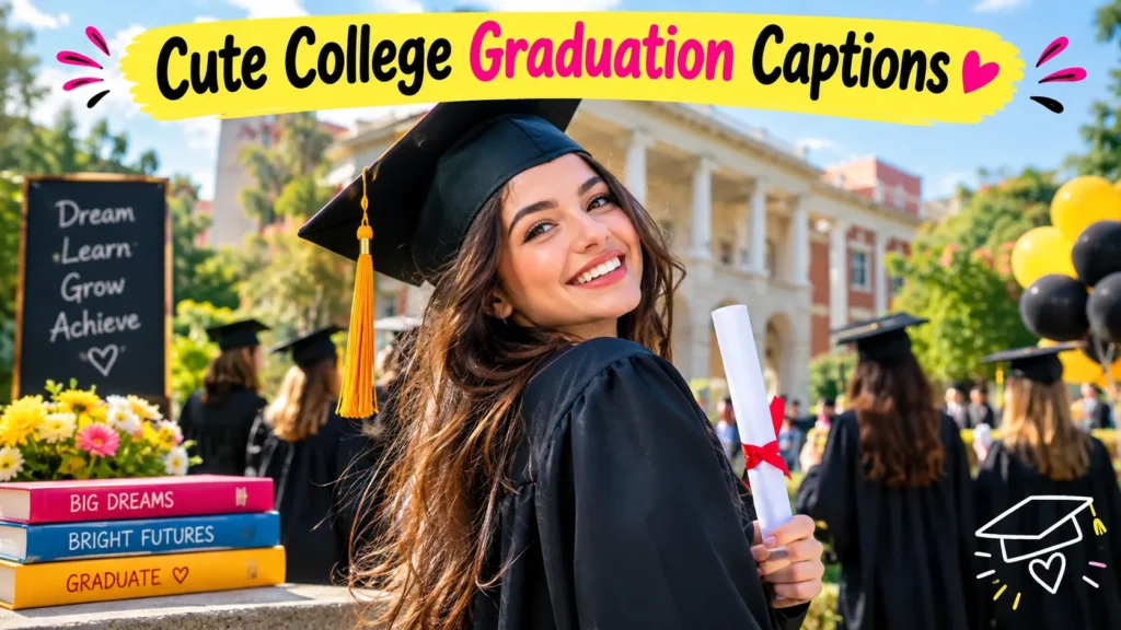 Cute College Graduation Captions 