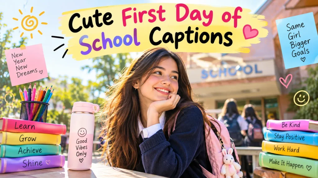 Cute First Day of School Captions 💖