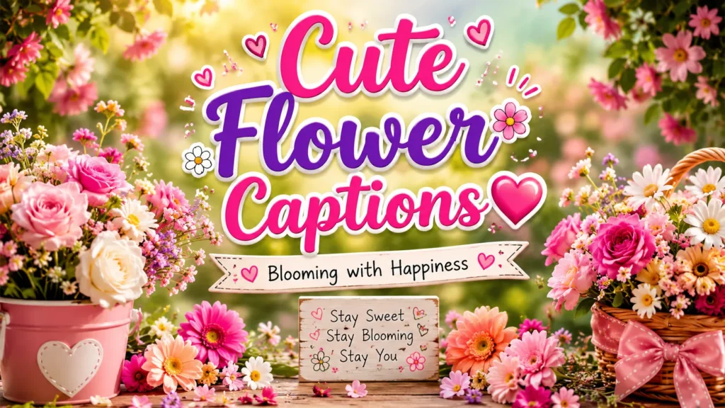 Cute Flower Captions 

