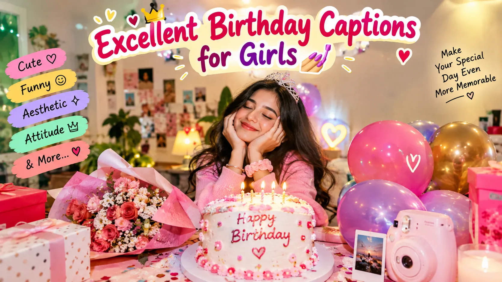 Excellent Birthday Captions for Girls 💅