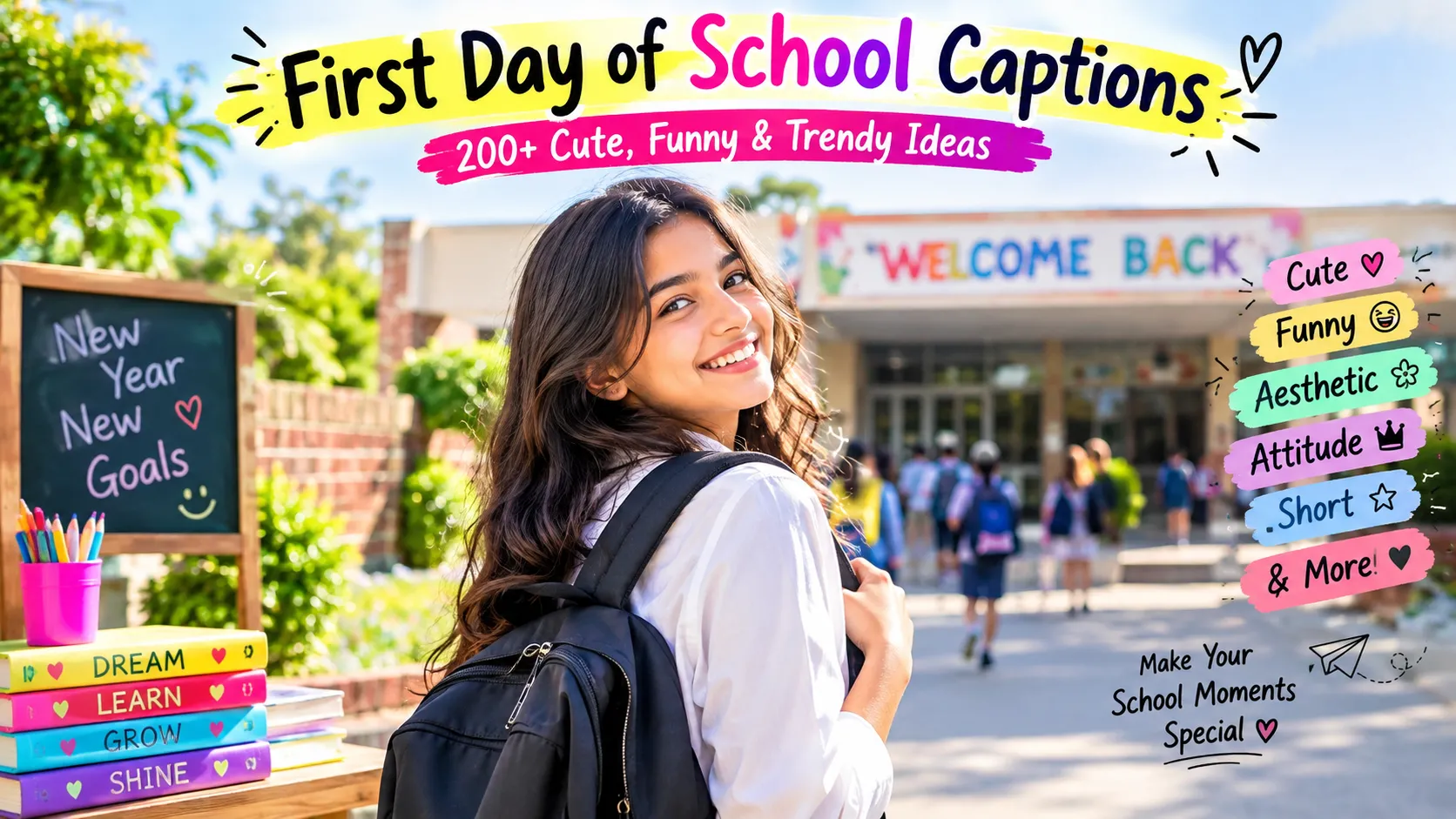 First Day of School Captions