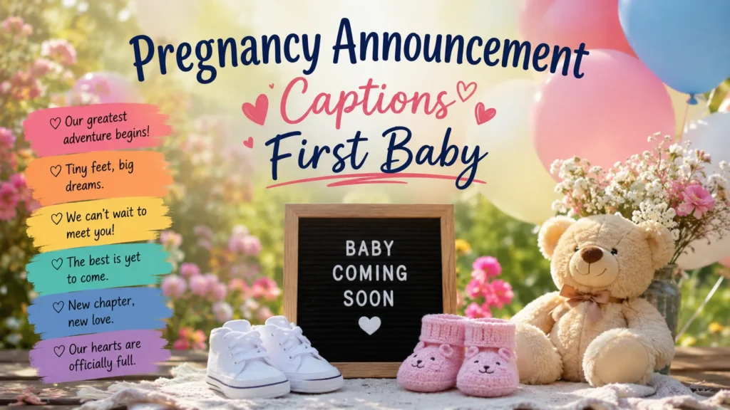 Pregnancy Announcement Captions First Baby