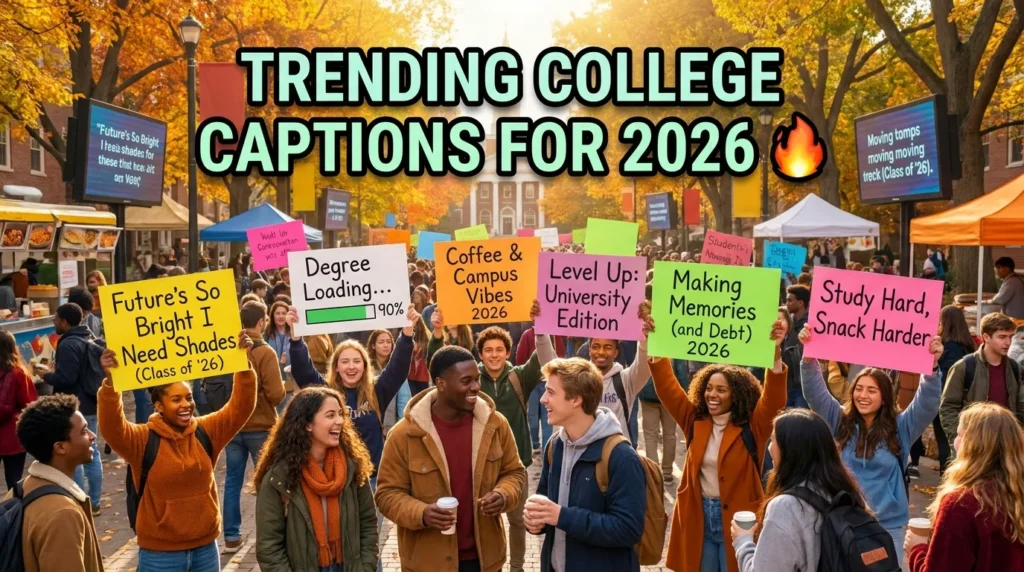 Trending College Captions for 2026