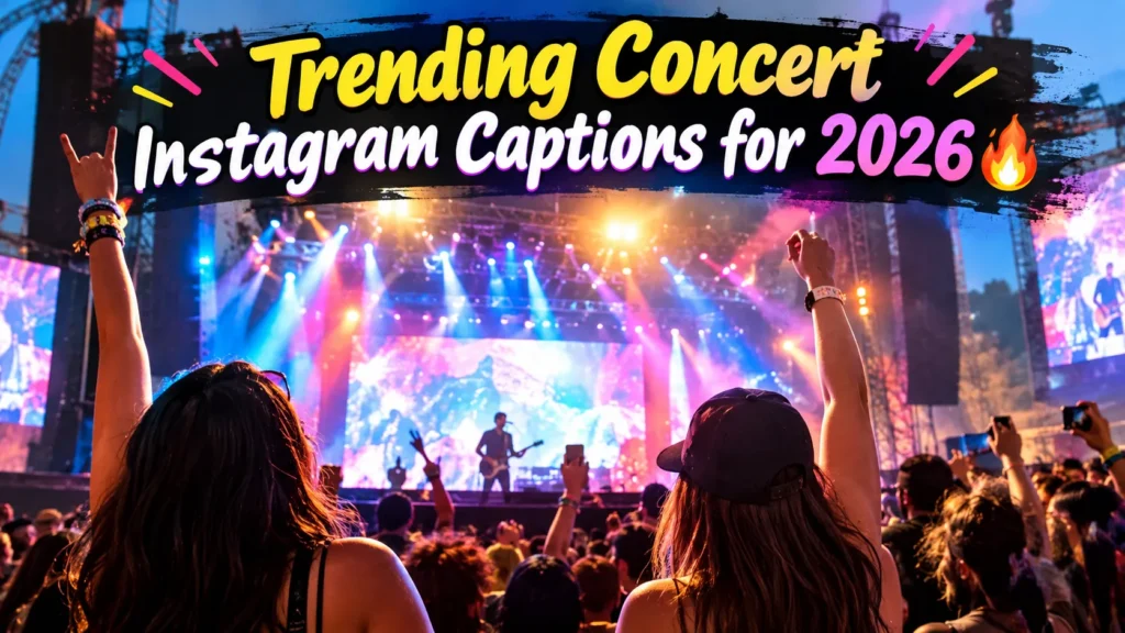 Trending Concert Instagram Captions for 2026 π₯