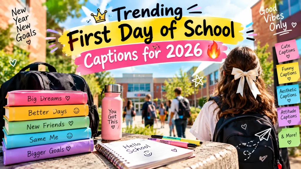 Trending First Day of School Captions for 2026 🔥