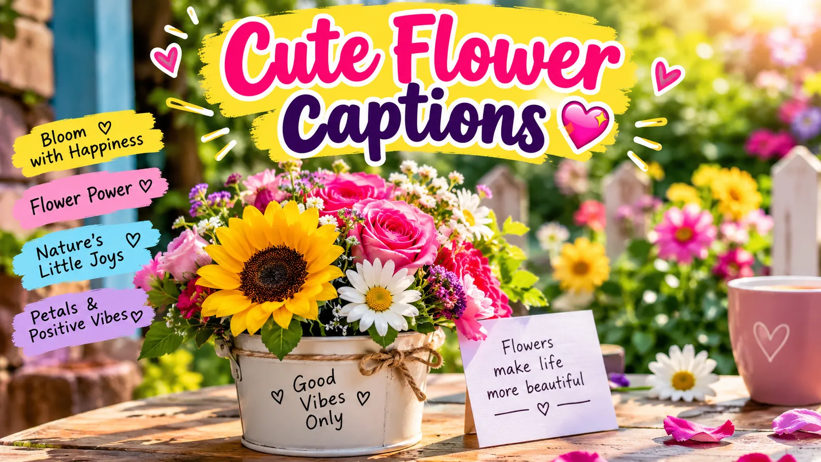 Cute Flower Captions ๐
