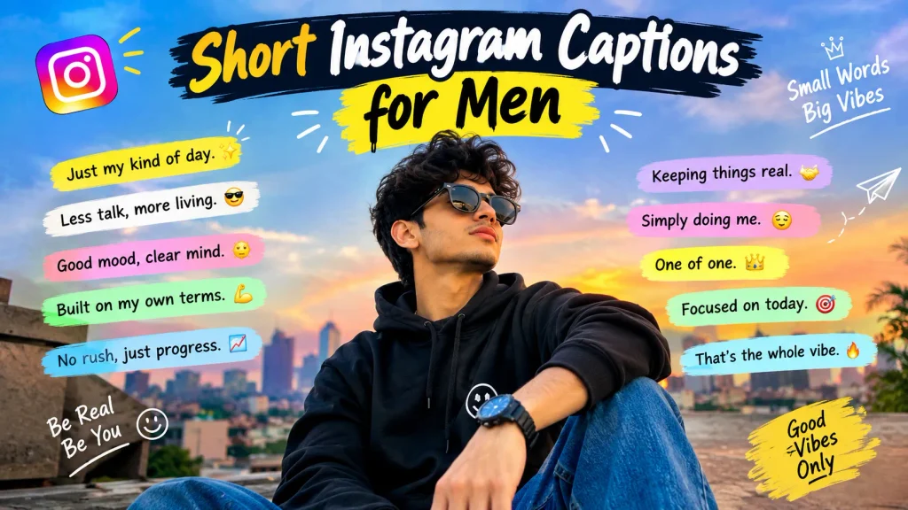 Short Instagram Captions for Men