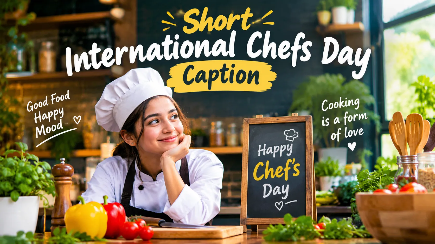 Short International Chefs Day Caption
