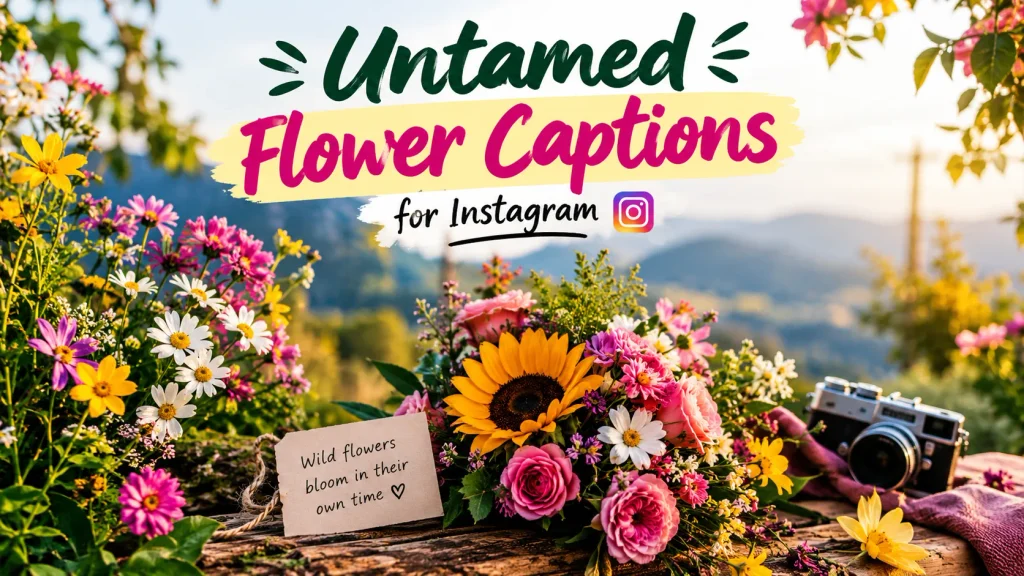 Untamed Flower Captions for Instagram