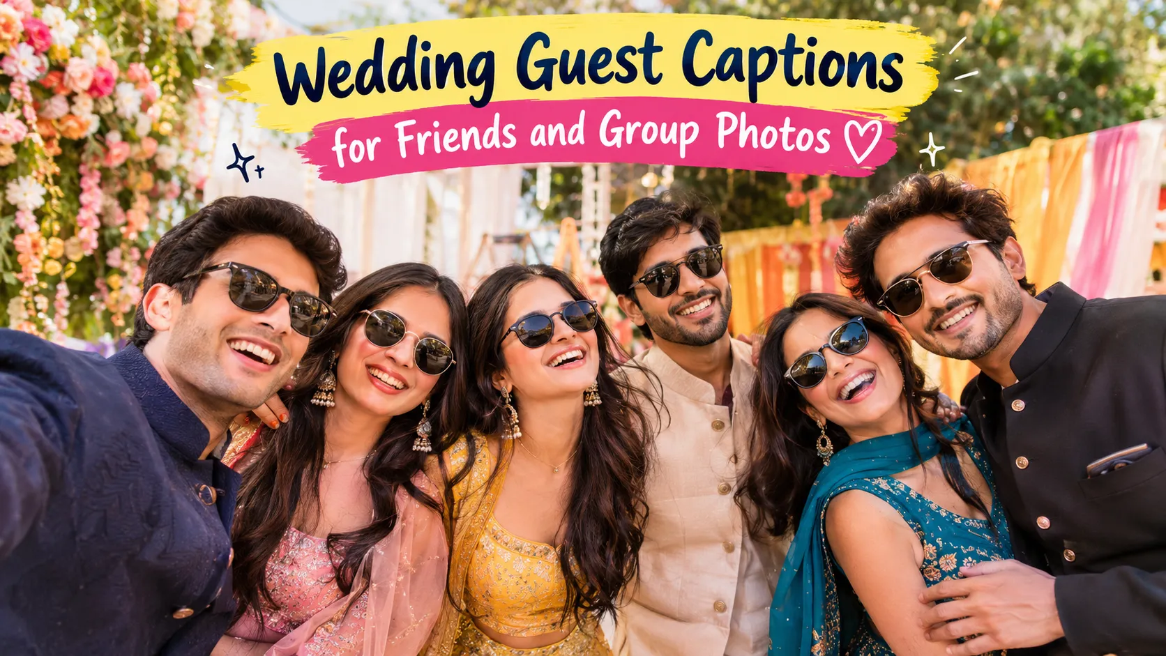 Wedding Guest Captions for Friends and Group Photos